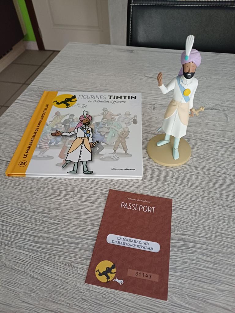 Figuur Maharadjah 25 officiële Moulinsart-collectie, Ophalen of Verzenden, Kuifje, Zo goed als nieuw, Beeldje of Figuurtje