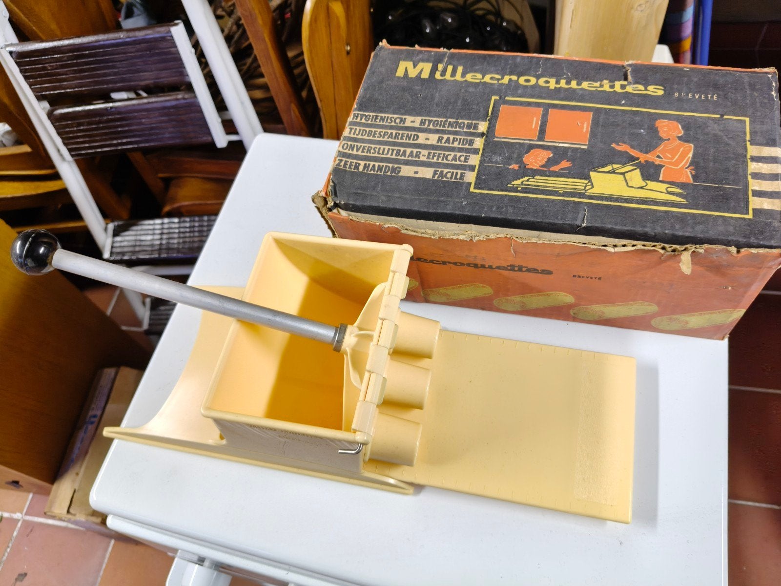 kroketmachine, Ophalen
