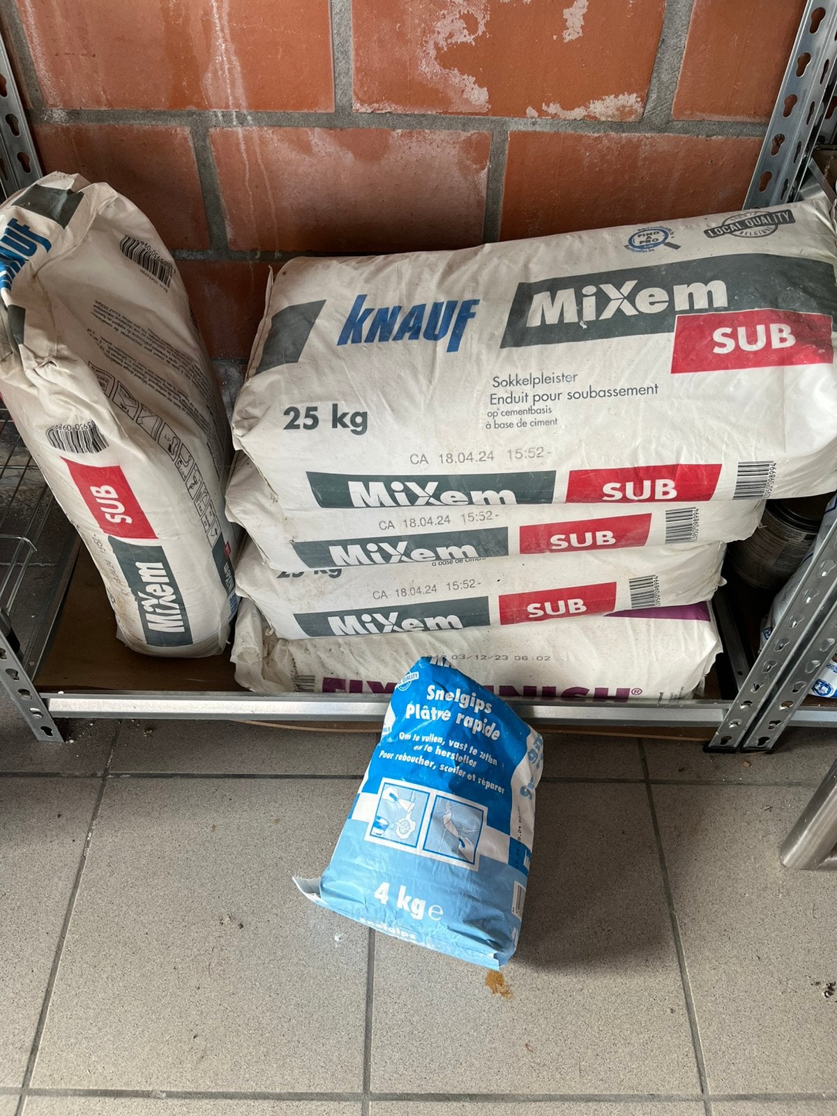 Knauf pleister - direct mee te nemen, Bricolage & Construction, Briques, Comme neuf, Enlèvement