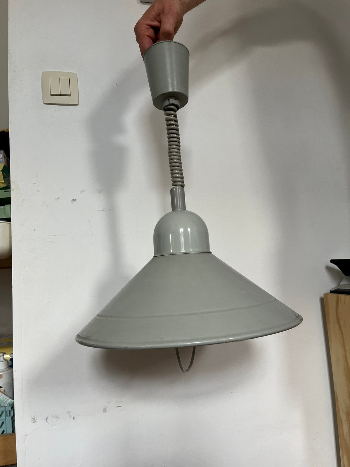 Hanglamp met trekpendel, Ophalen, Gebruikt, Metaal
