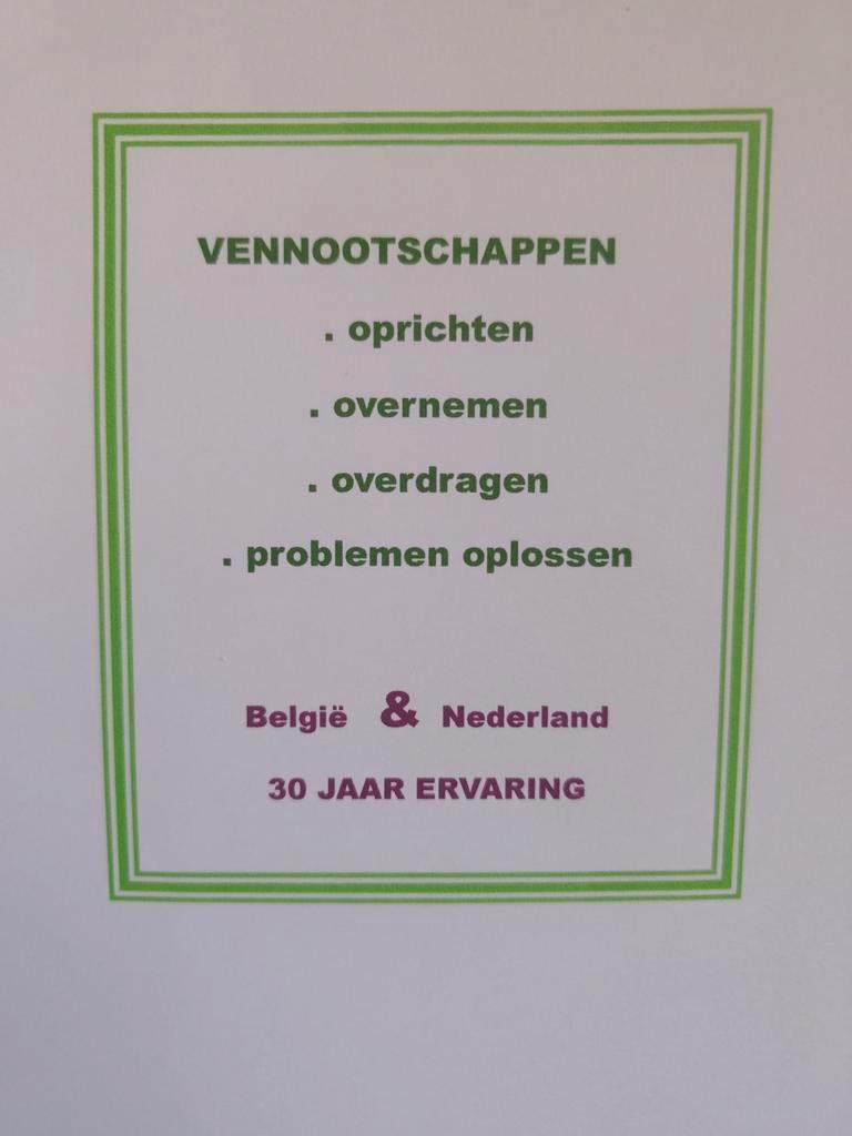 Vennootschappen info, Ophalen of Verzenden