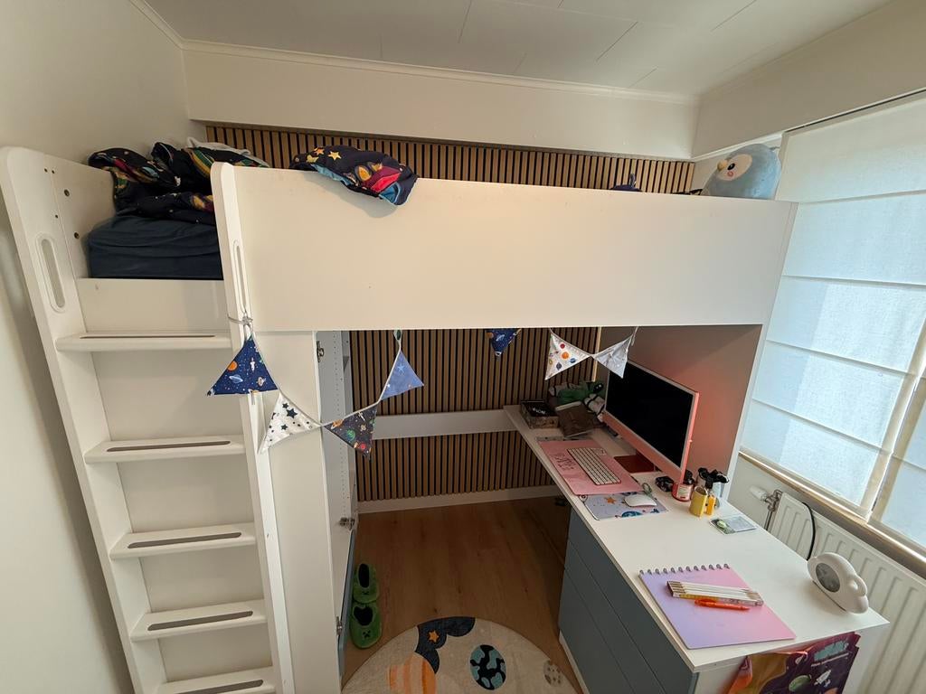 Smastad hoogslaper, Ophalen, Zo goed als nieuw, Stapelbed