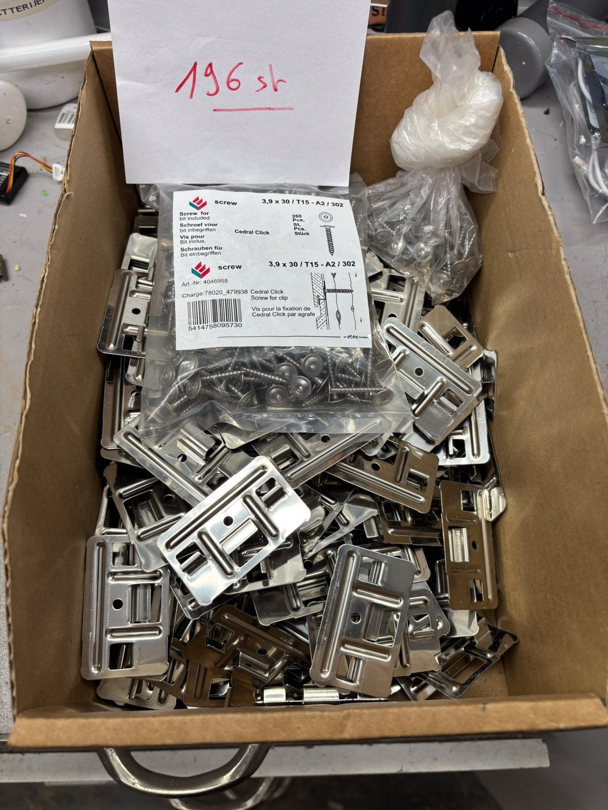 Cedral clips voor Eternit sidings, Bricolage & Construction, Quincaillerie & Fixations, Neuf, Moins de 50 mm, Vis, Enlèvement
