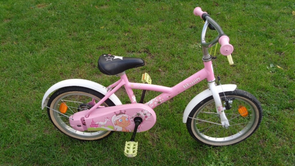 meisjesfiets 16 inch, Fietsen en Brommers, Ophalen, Zo goed als nieuw, Trommelrem, 16 inch