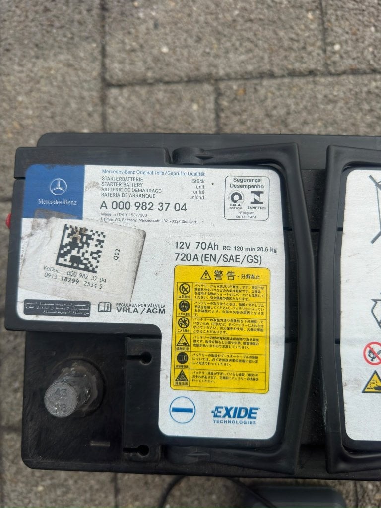 Originele Mercedes-Benz Start-Stop accu – 12V 70Ah – €150, Auto-onderdelen, Gebruikt, Mercedes-Benz