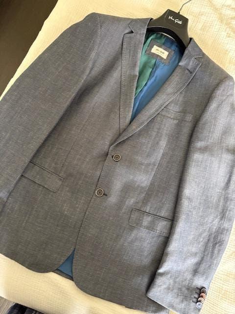 Blazer Van Gils maat 52/42R, Maat 52/54 (L), Blauw, Zo goed als nieuw, Van Gils