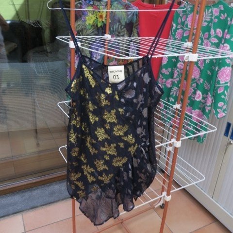 Topje nieuw zijde print blauw Semicouture 01 mt 40 (it 44), Kleding | Dames, Maat 38/40 (M), Meerkleurig, Nieuw, Ophalen of Verzenden