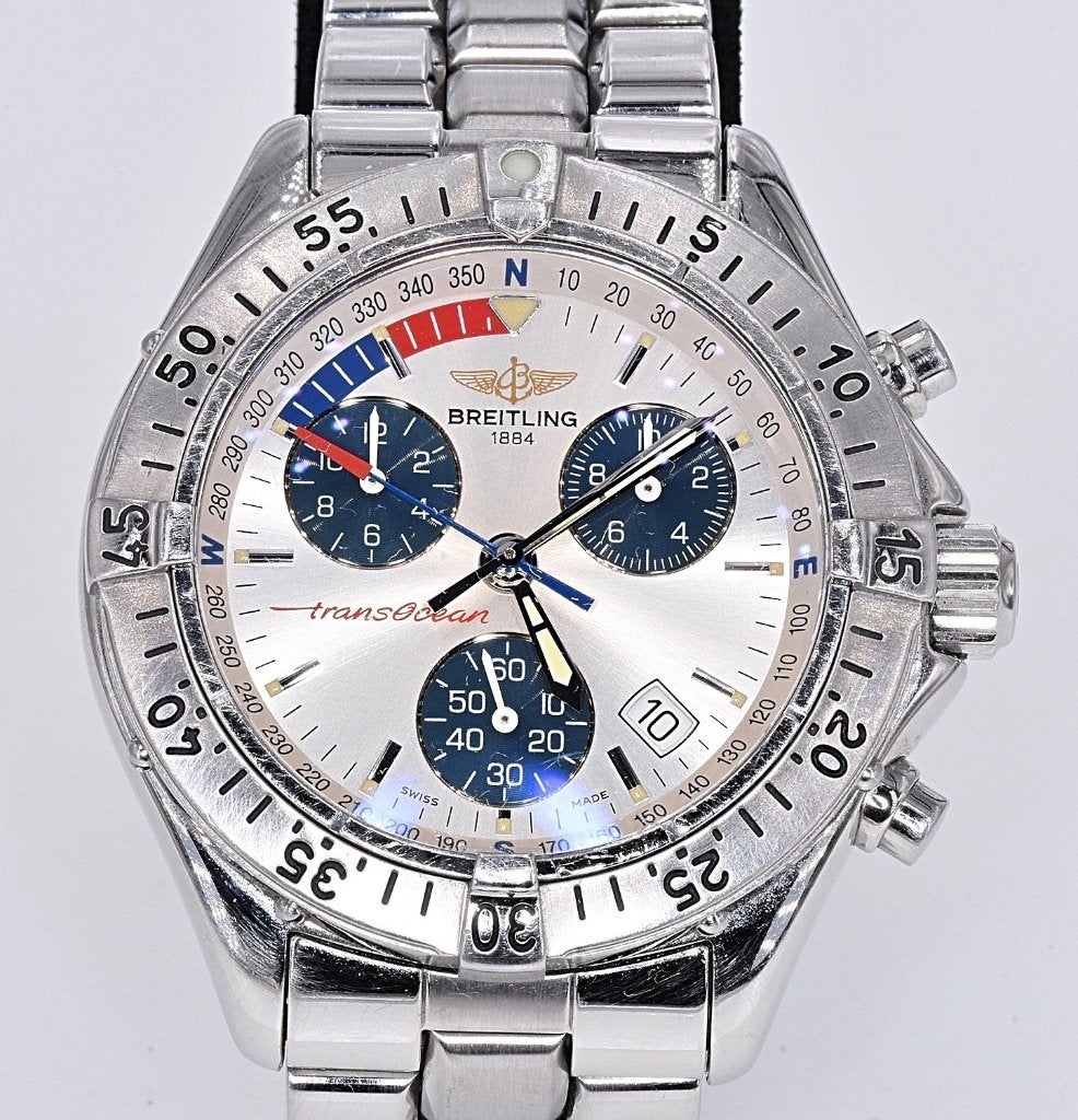 TE KOOP: 3 TOP-horloges Breitling, Longines, Baume & Mercier, Handtassen en Accessoires, Horloges | Heren, Staal, Gebruikt, Staal