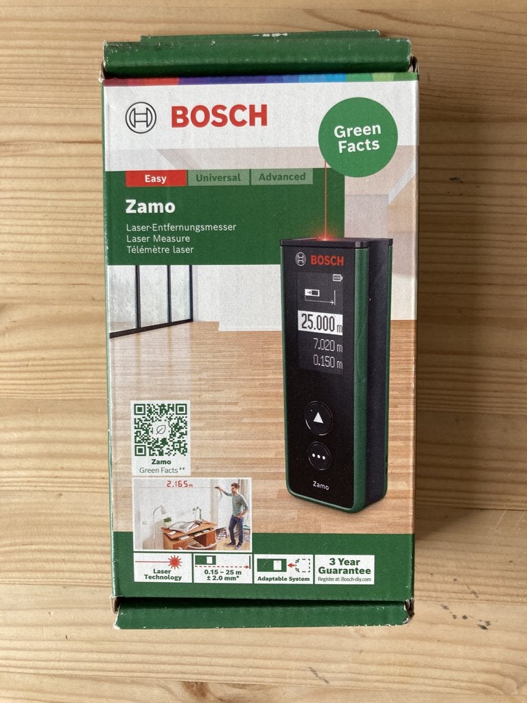 Lasermeter bosch Zamo, Doe-het-zelf en Bouw, Meetapparatuur, Ophalen of Verzenden, Nieuw, Afstand