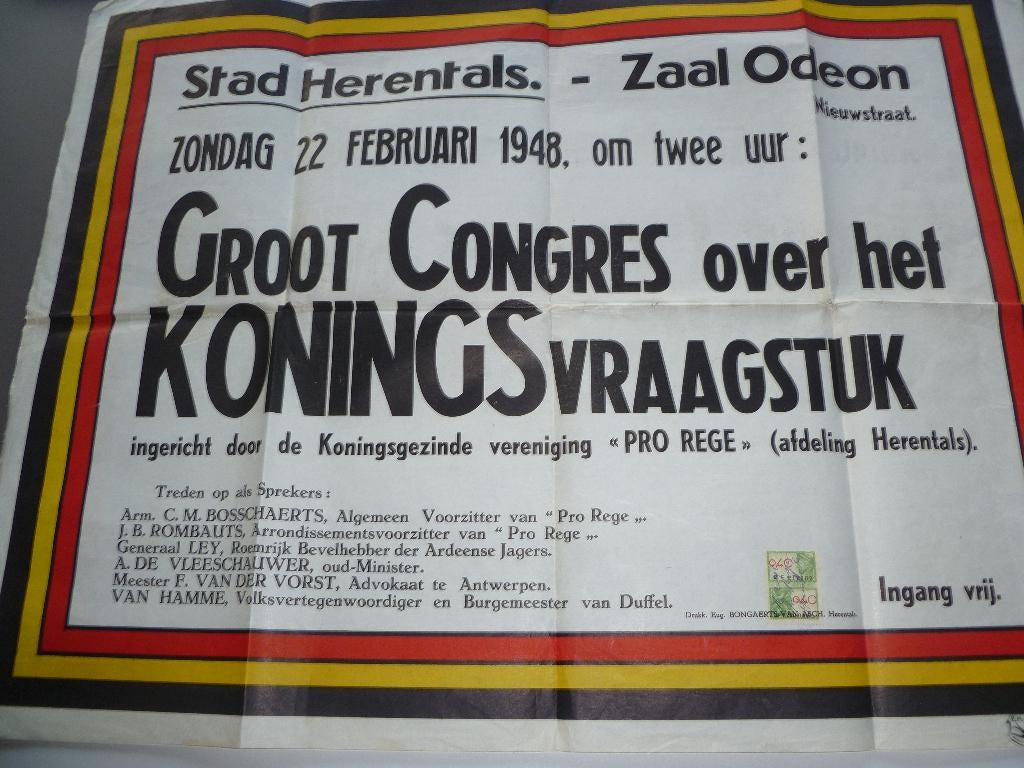 koningskwestie, Boeken, Ophalen of Verzenden, 20e eeuw of later, Gelezen