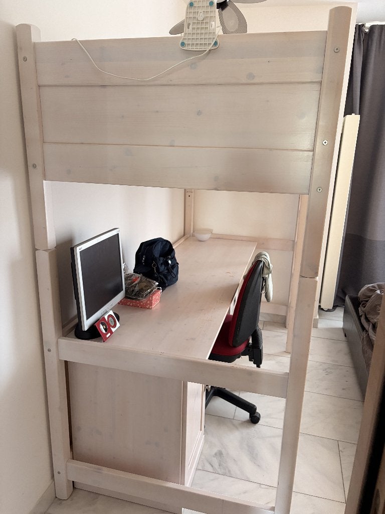 stapelbed met bureau, Kinderen en Baby's, Kinderkamer | Stapelbedden en Hoogslapers, Ophalen, Gebruikt, Stapelbed