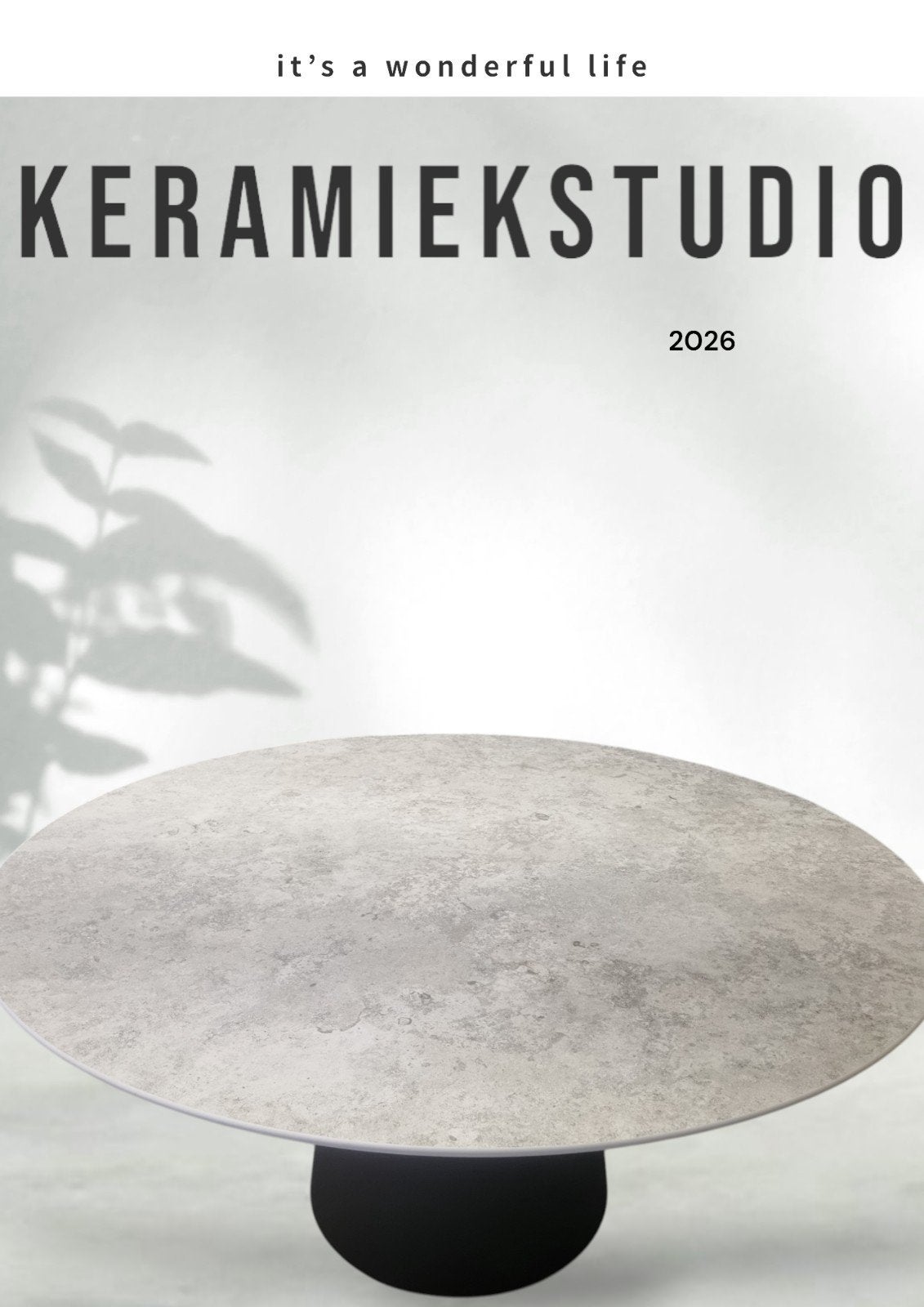 NIEUWE ronde eettafel VOLKERAMIEK dia150cm, Huis en Inrichting, Ophalen