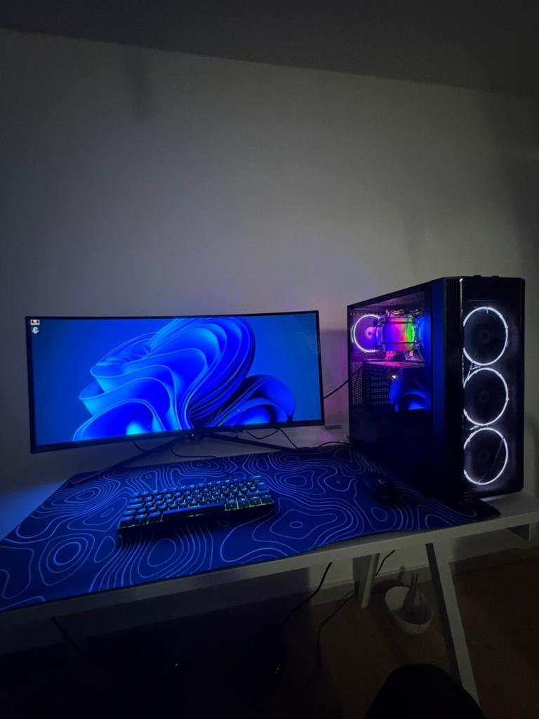 Gaming Pc Setup Ryzen,7 5800X,RTX 3060 12 gb en 34 inch oled, Ophalen, Zo goed als nieuw, Gaming, SSD