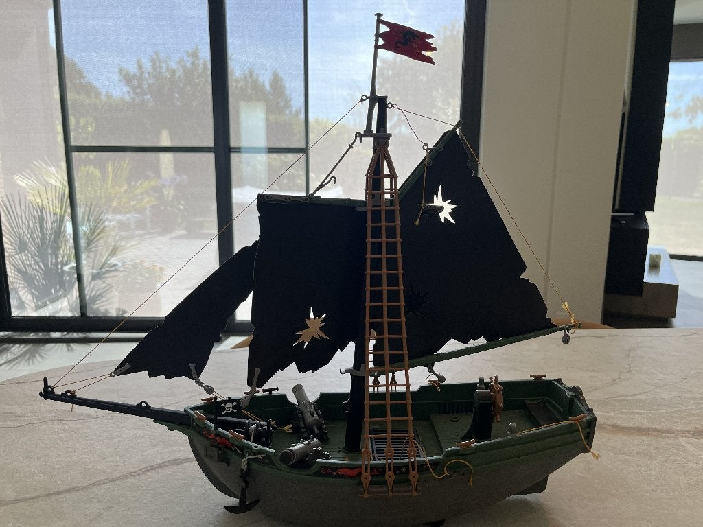 Playmobil boot + piraten, Ophalen, Pirates, Losse onderdelen, Zo goed als nieuw