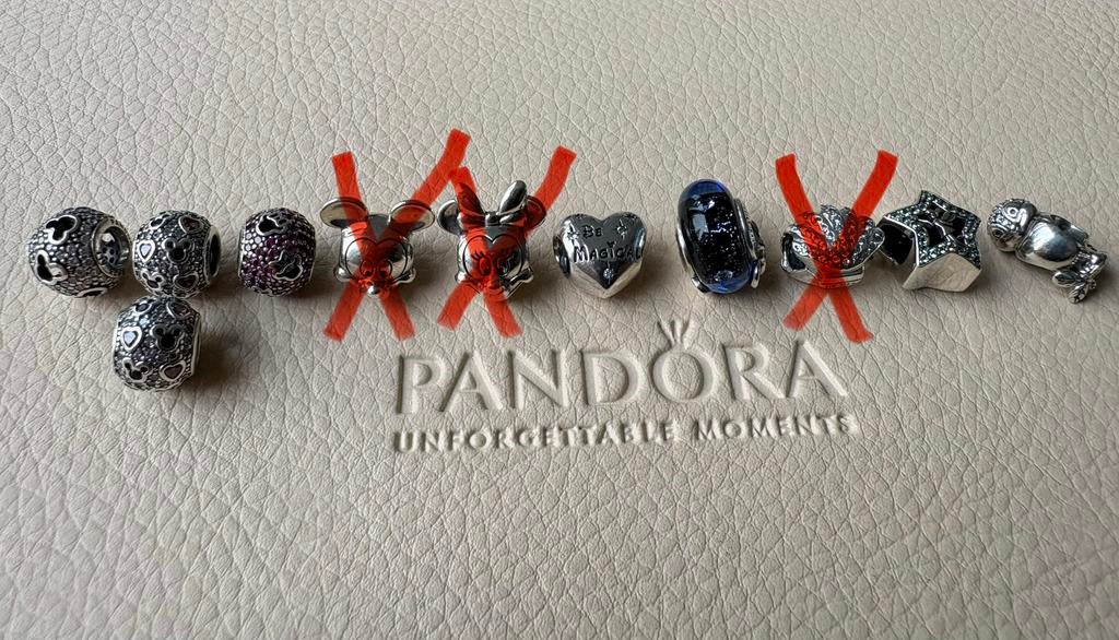 Pandora disney mickey minnie, Pandora, Nieuw, Ophalen of Verzenden, 4 bedels of meer