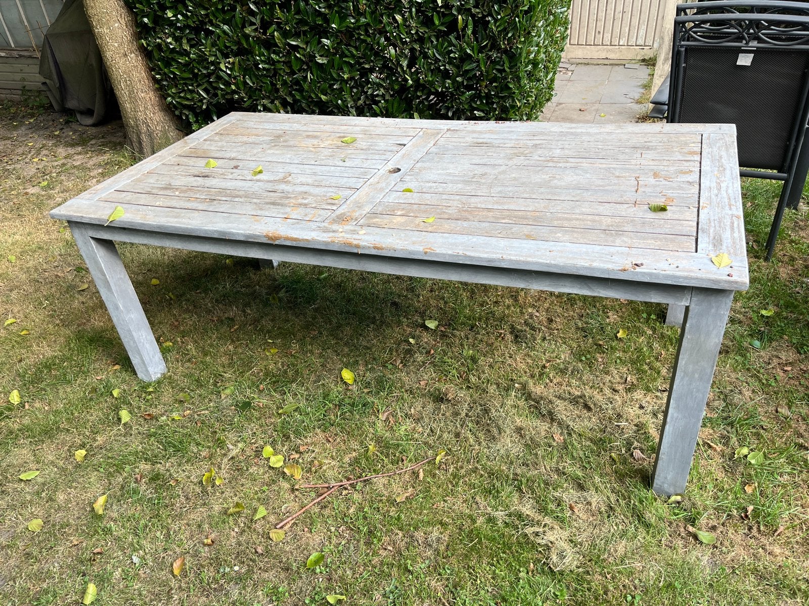 Tuin tafel hout, Tuin en Terras, Ophalen, Gebruikt, Rechthoekig, Hout