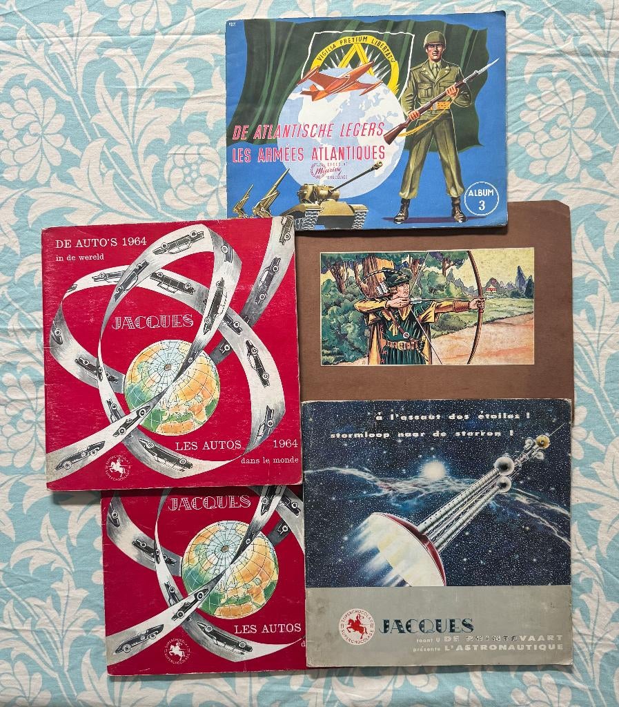 5 Plakboeken Jacques/Meurisse (Jaren 30 - 60), Boeken, Prentenboeken en Plaatjesalbums, Gelezen, Plaatjesalbum, Ophalen of Verzenden