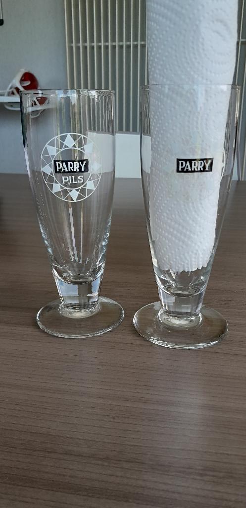Parry pils glazen (10 stuks), Verzamelen, Biermerken, Ophalen, Nieuw, Glas of Glazen, Overige merken