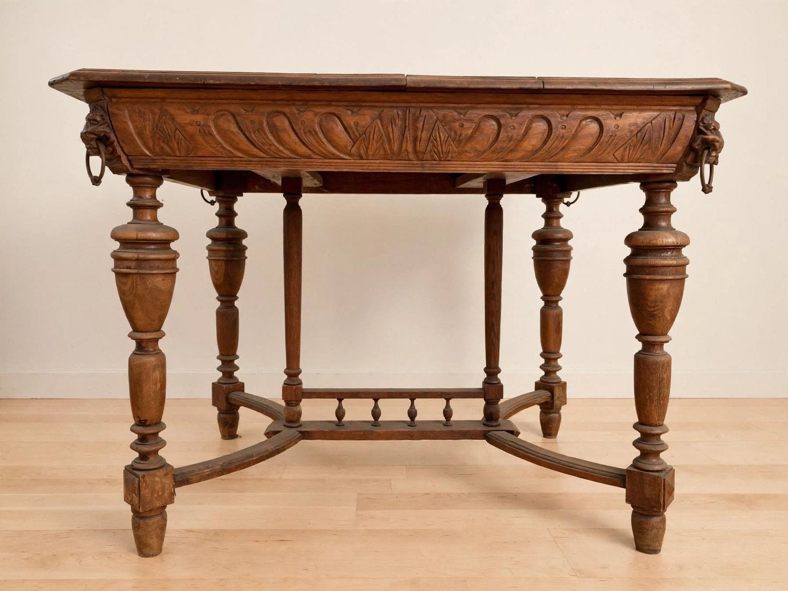 Table ancienne en chêne 80 x 100 cm, Enlèvement