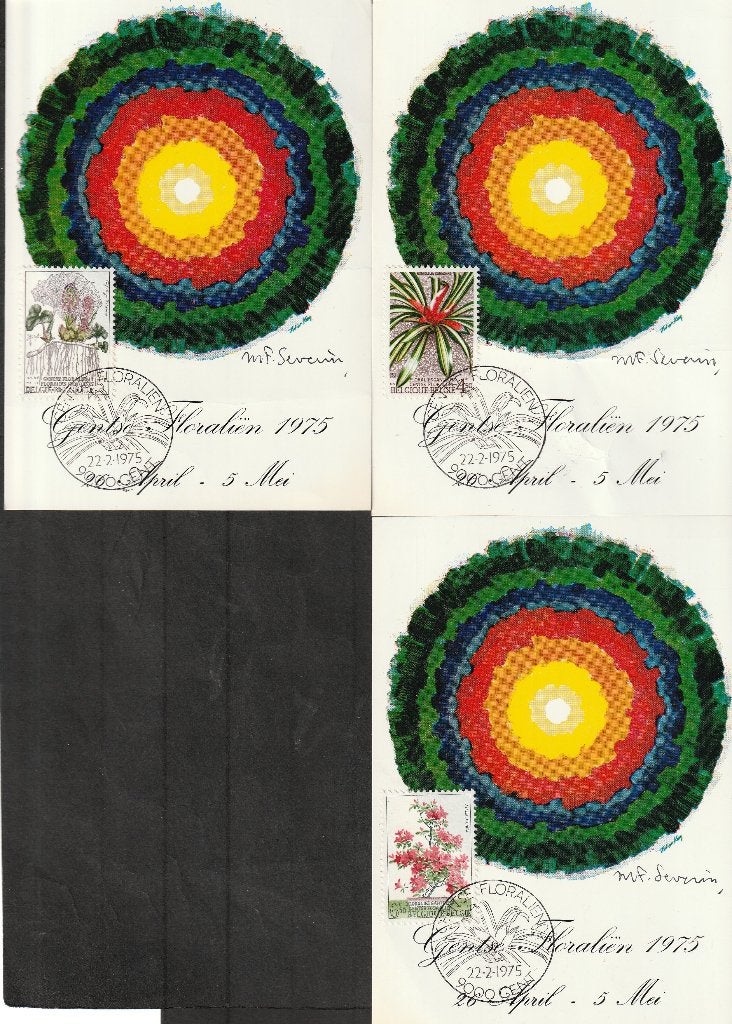 Gentse Floraliën 22.02.1975 Maximumkaarten, Met stempel, Ophalen of Verzenden, Gestempeld, 1e dag stempel