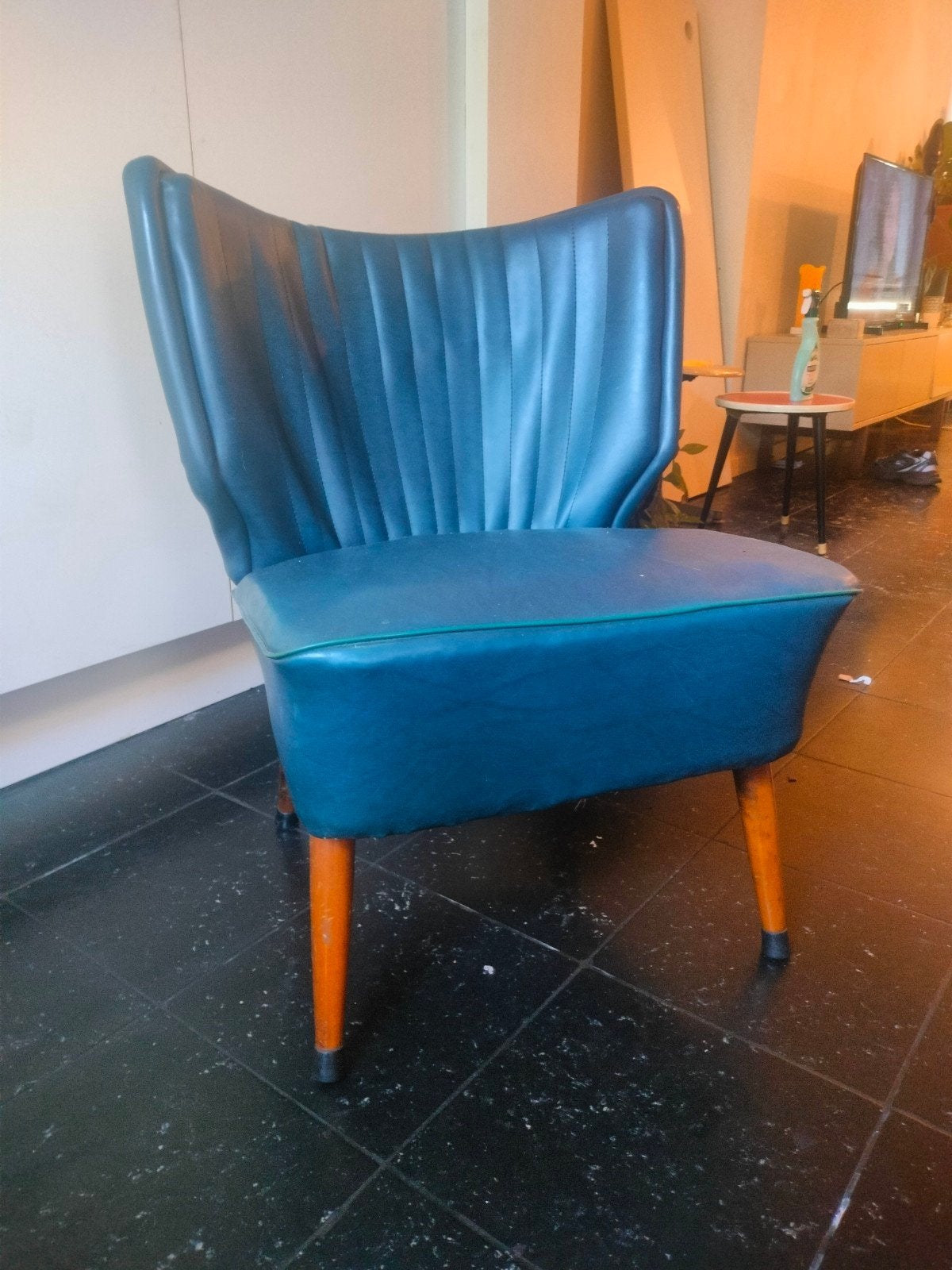 Vintage cocktail fauteuil blauw, Enlèvement