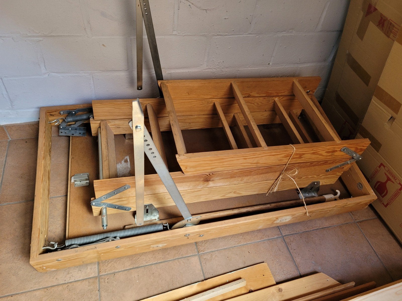 opplooibare zolder trapladder, Ophalen, Gebruikt, Trap, Opvouwbaar of Inschuifbaar
