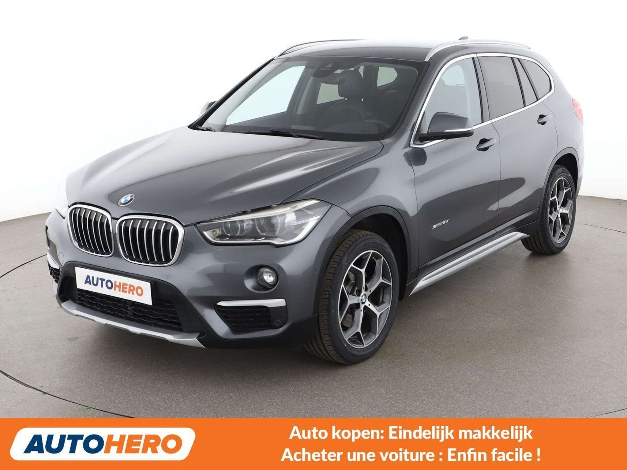 BMW X1 sDrive 18d xLine (année de construction 2017), Autos, Argent ou Gris, Achat, 110 kW, Noir