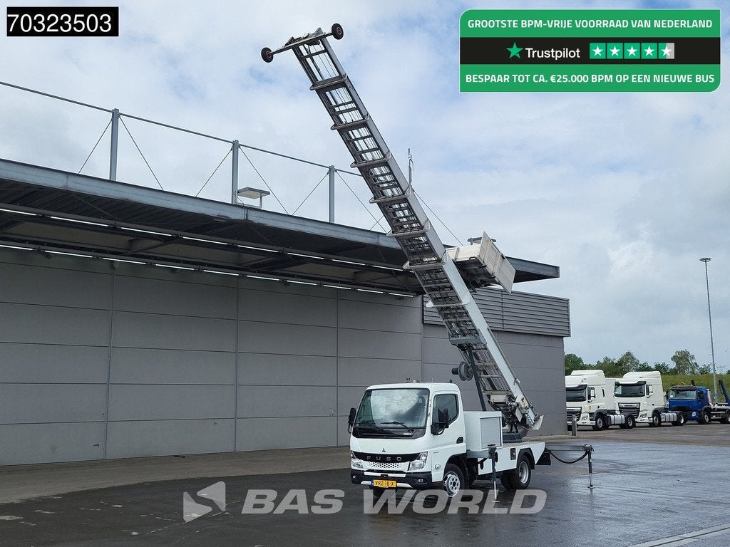 Mitsubishi Fuso Canter 3S13 30m Böcker Verhuislift Airco LE, Auto's, Gebruikt, Euro 6, Wit, 130 pk
