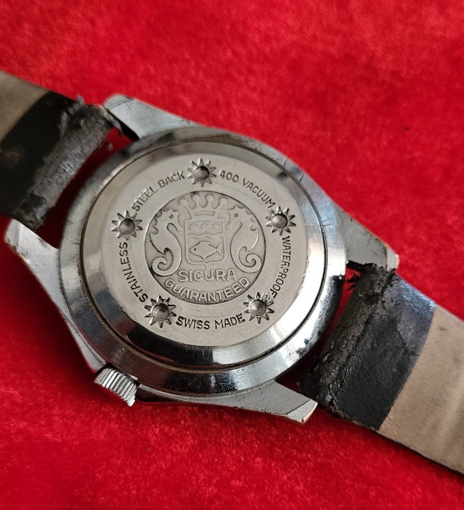 Vintage horloge, Ophalen, Staal, Met bandje, Polshorloge