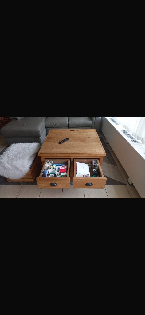 Table, Teck, 50 à 100 cm, Comme neuf, Enlèvement
