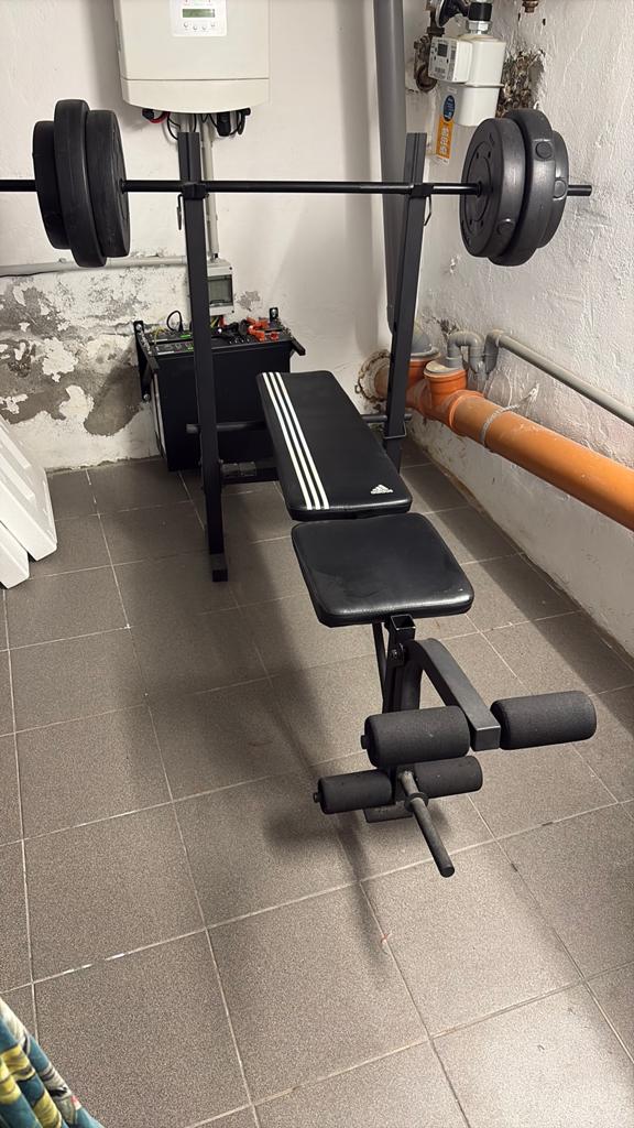 Benchpress - 2x 5+7,5+10 kg, Sport en Fitness, Ophalen, Zo goed als nieuw