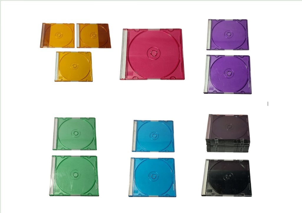 22 cover slim CD transparent bleu, orange... (prix pièce), Enlèvement, Utilisé