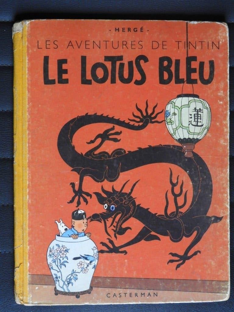 Tintin /Hergé - Le Lotus Bleu, Une BD, Enlèvement ou Envoi, Utilisé, HERGE