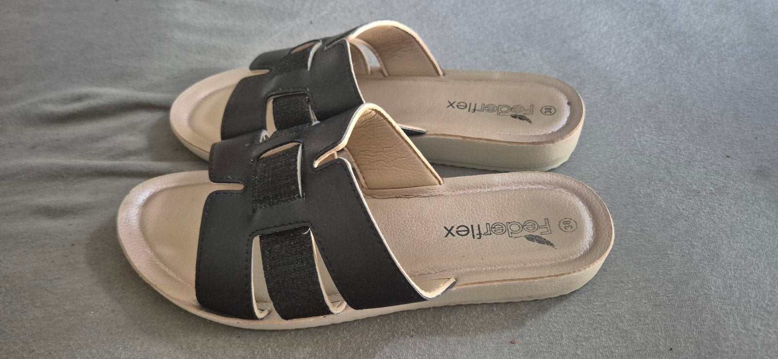 Sandales Federflex pointure 38, Enlèvement ou Envoi, Beige, Porté, Federflex