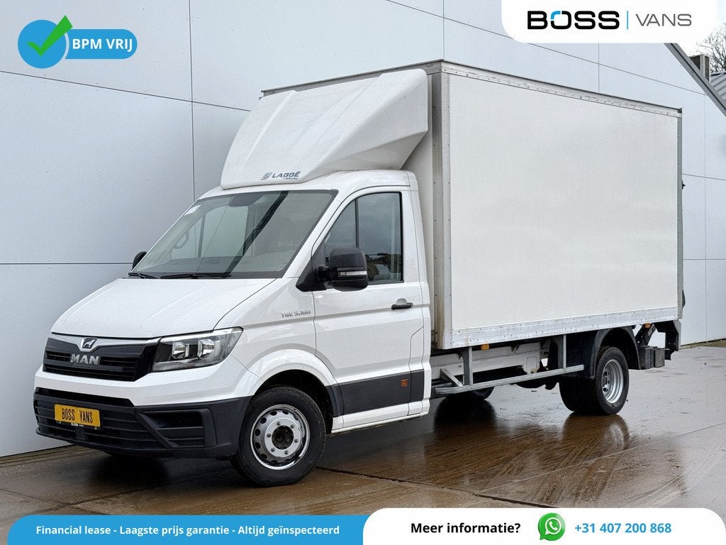 MAN TGE 5.160 2.0 TDI Automaat Bakwagen Laadklep Dubbellucht, Auto's, Automaat, Achterwielaandrijving, Gebruikt, 4 cilinders