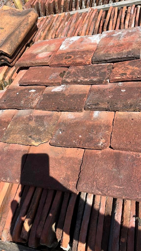 Oude bourgondische tegelpannen en nokpannen, Doe-het-zelf en Bouw, Ophalen, Zo goed als nieuw