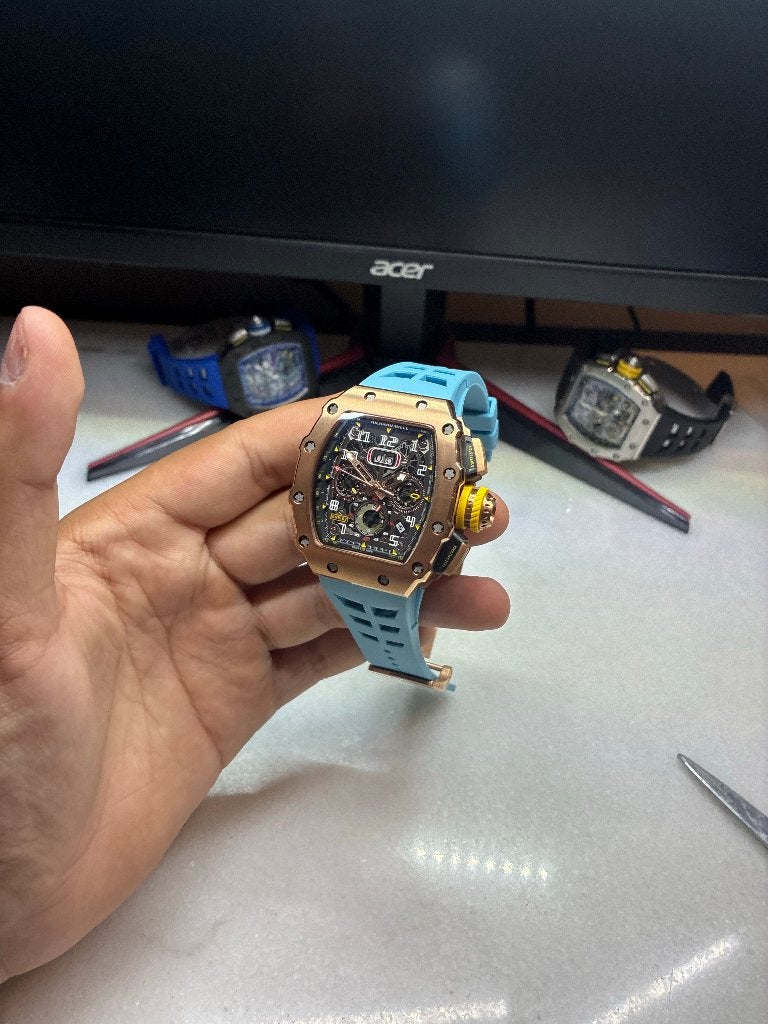 Richard mille 11-03 titanium rose, Handtassen en Accessoires, Horloges | Heren, Ophalen of Verzenden