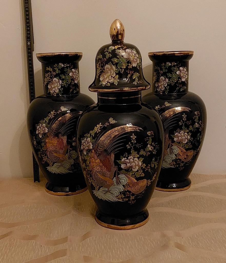 set van 3 Chinese vazen made Italy, Antiek en Kunst, Antiek | Porselein, Ophalen