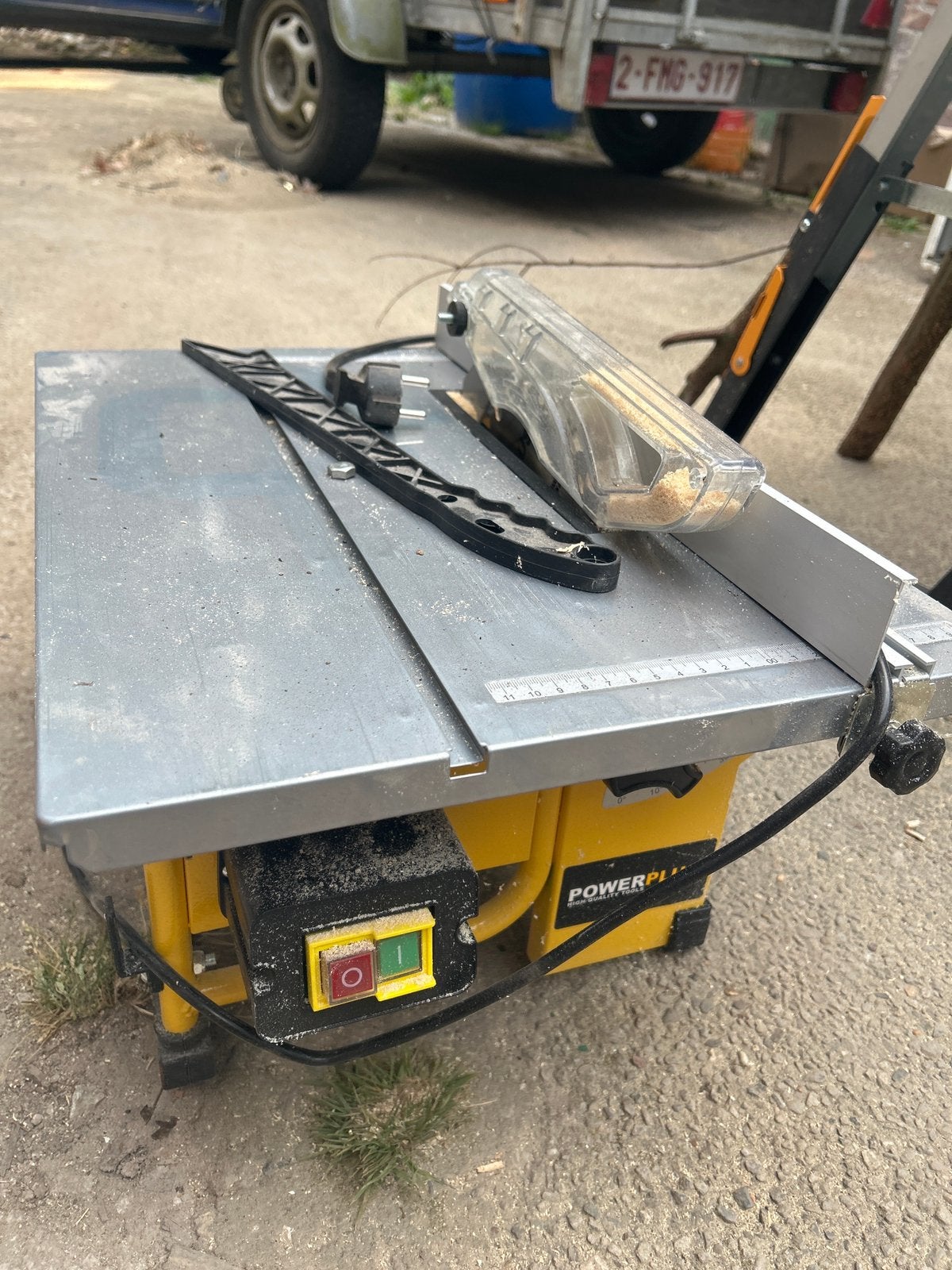 owerplus POWX07588 tafelzaag 800W 200mm - cirkelzaag, Doe-het-zelf en Bouw, Ophalen, Zo goed als nieuw, Cirkelzaag