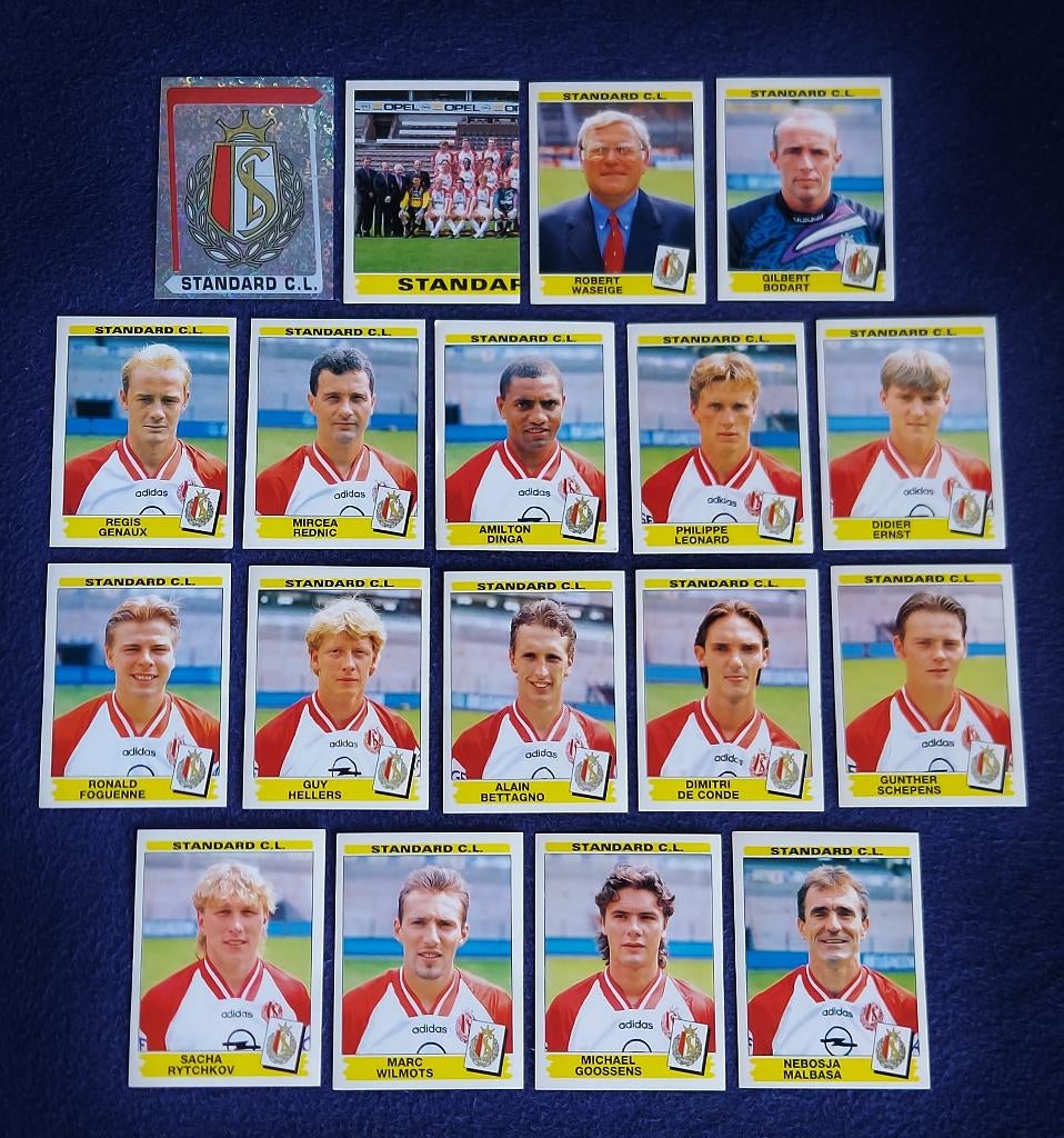 19 versch. Panini stickers voetbal ' FB 1996 - Standard CL ', Verzamelen, Ophalen of Verzenden, Nieuw, Poster, Plaatje of Sticker