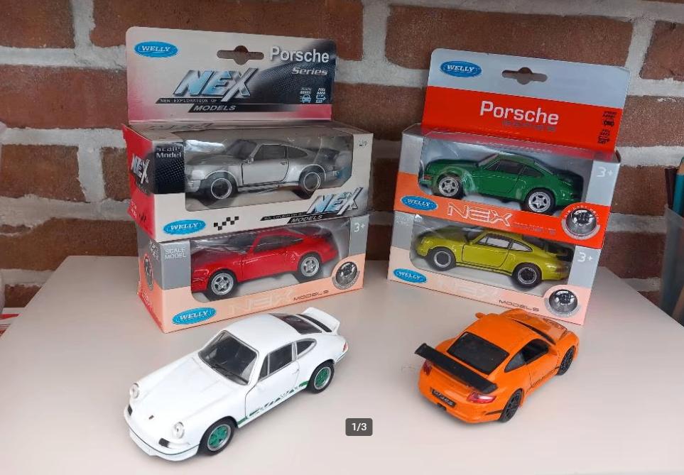 6 Porsche Carrera oldtimer schaalmodellen NIEUW, Ophalen, Nieuw, Auto