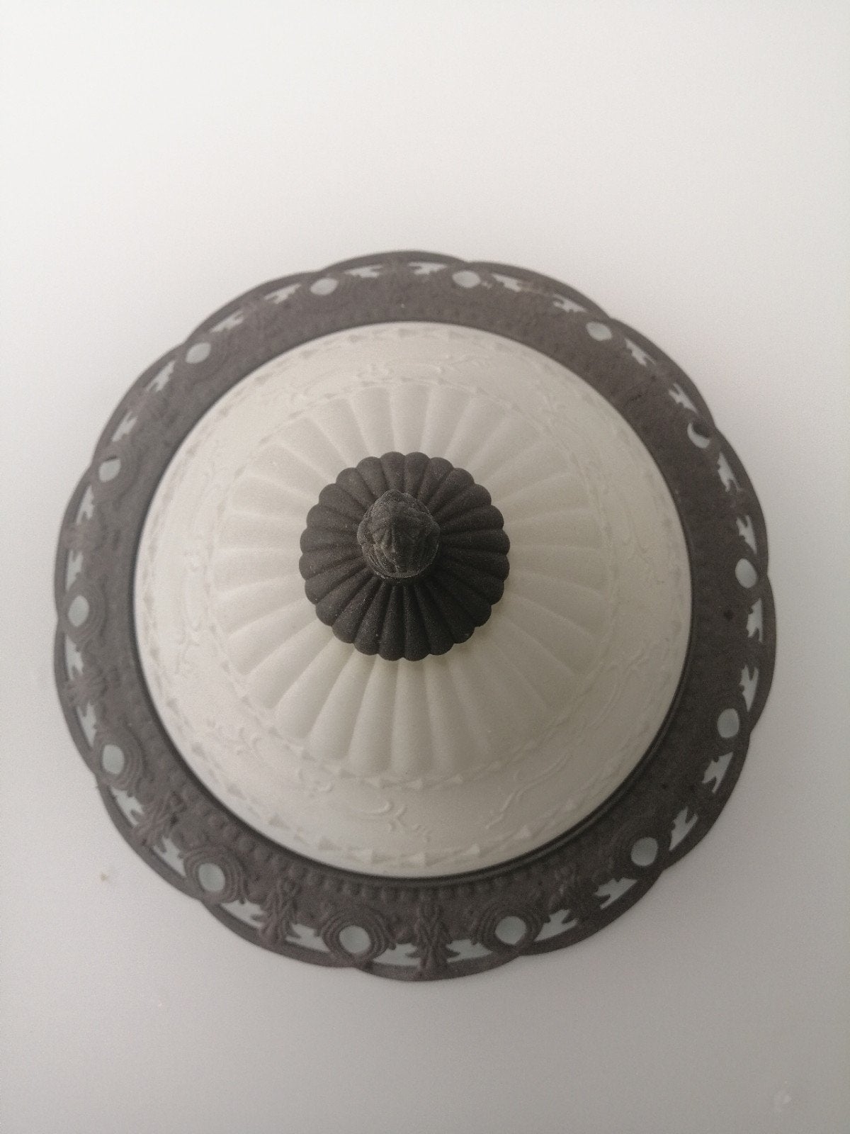 2 plafonniers de style Art-déco (2 diamétres), Maison & Meubles, Lampes | Plafonniers, Blanc, Verre, Art déco, Comme neuf