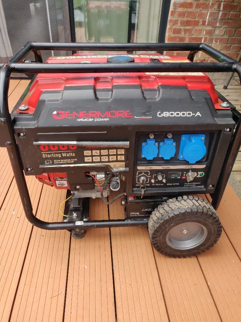 generator Genemore G8000-A, Doe-het-zelf en Bouw, Aggregaten, Ophalen, Gebruikt, Elektrisch startend, Benzine