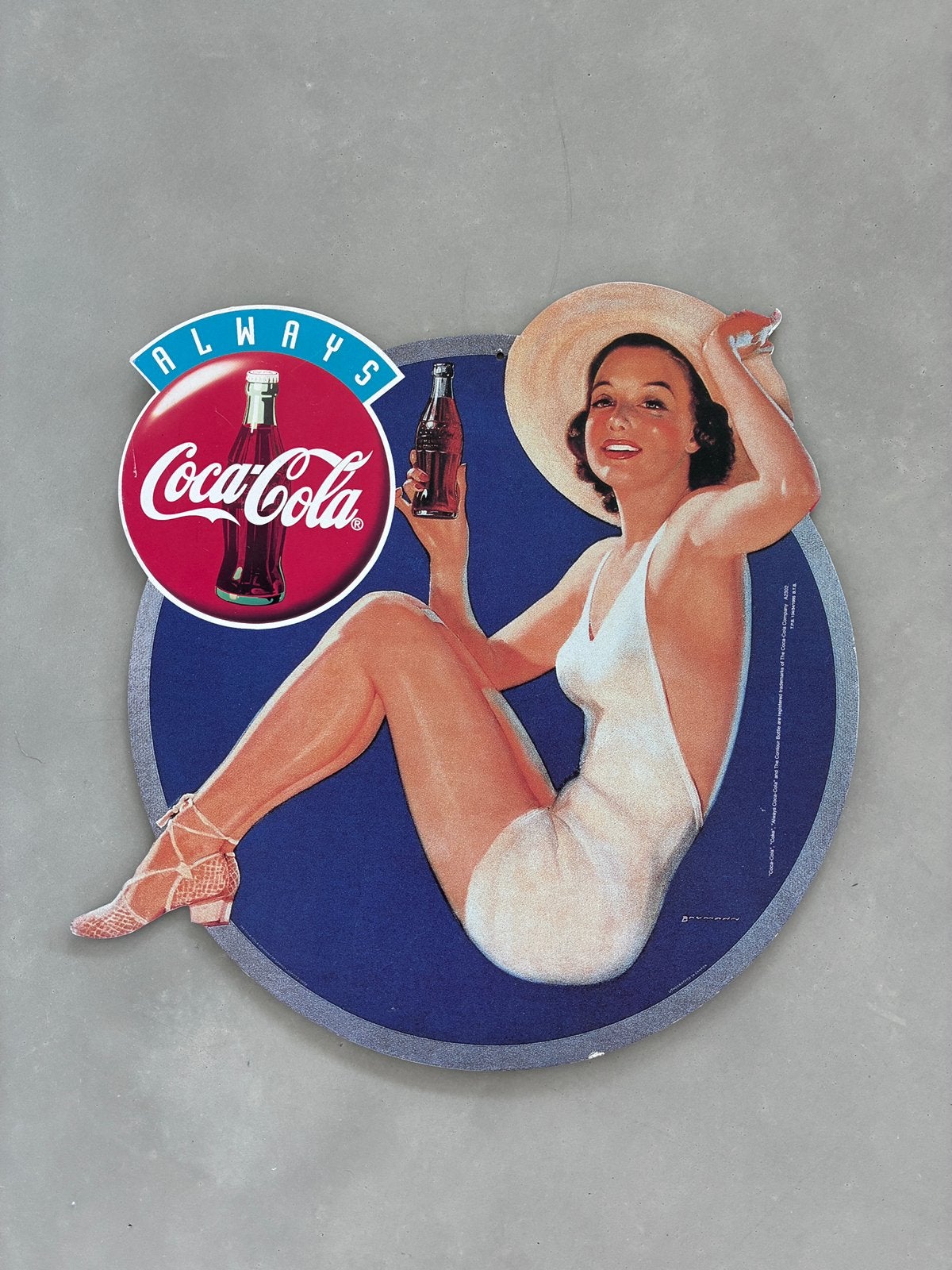 Karton reclame bordje Coca cola, Verzamelen, Ophalen of Verzenden, Gebruikt