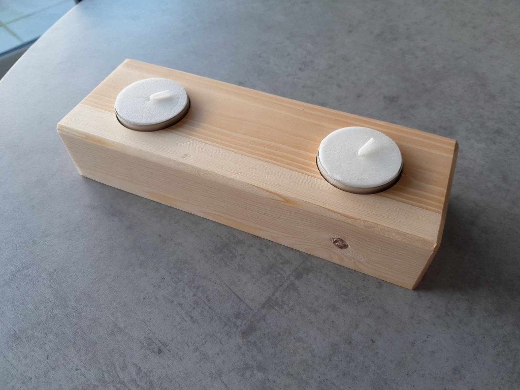 Theelichthouder Beuk, Ophalen, Nieuw, Hout, Kaars
