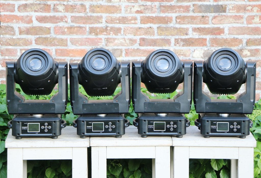 4x Prolights Crystal Movingheads (100 Watt LED), Enlèvement, Comme neuf, Lumières, Commande sonore