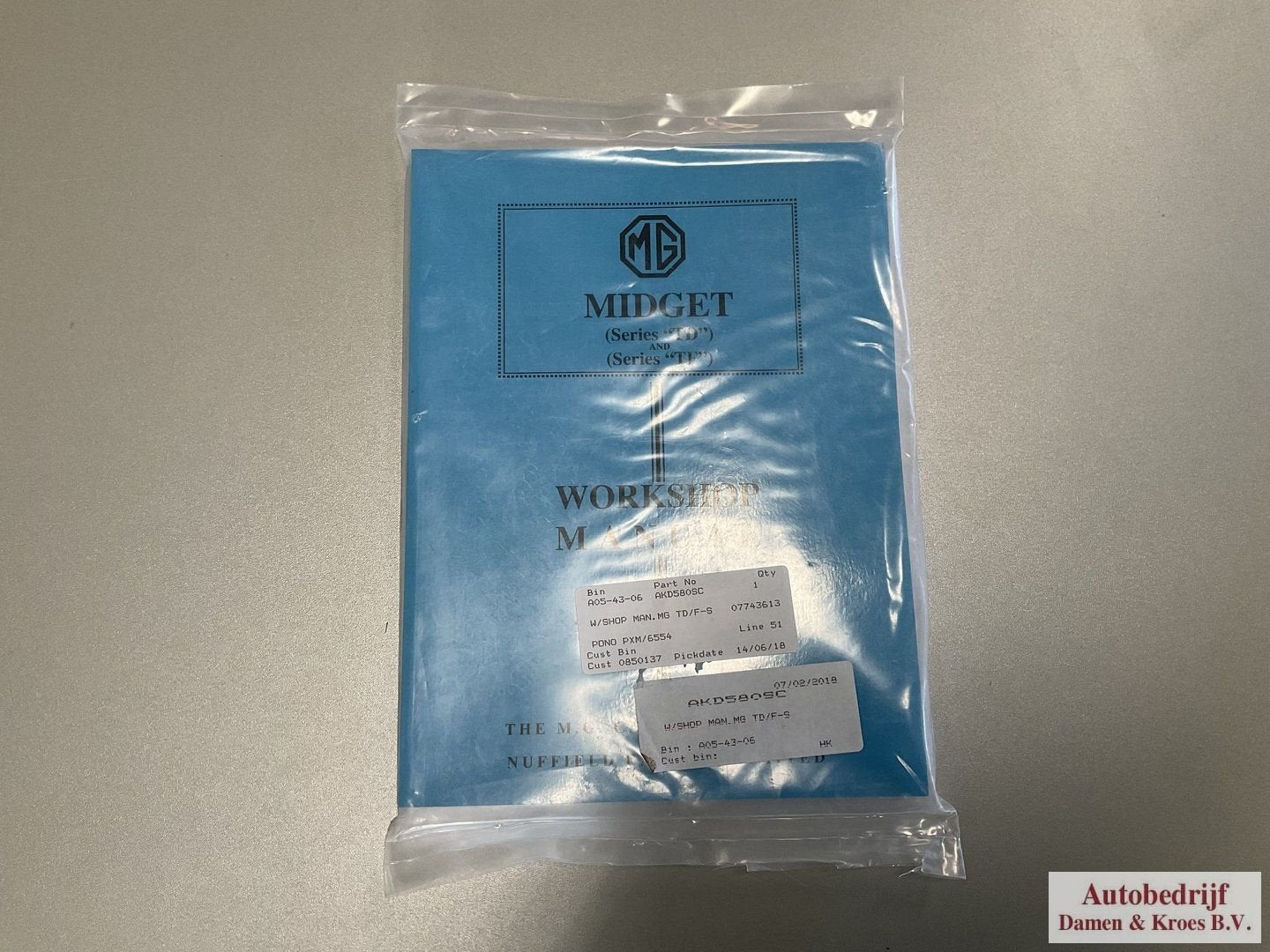MG Midget Series TD & TF AKD580SC ISBN 978-1-870642-55-2, Enlèvement ou Envoi