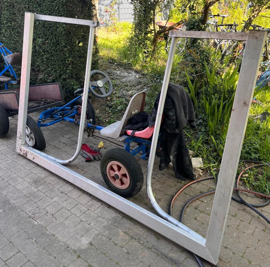 aluminium voetbalgoal, Ophalen, Gebruikt
