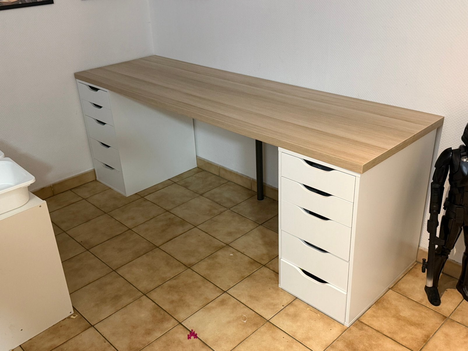 Bureau ikea avec meuble à tiroir alex, Maison & Meubles, Bureaux, Enlèvement ou Envoi, Comme neuf, IKEA