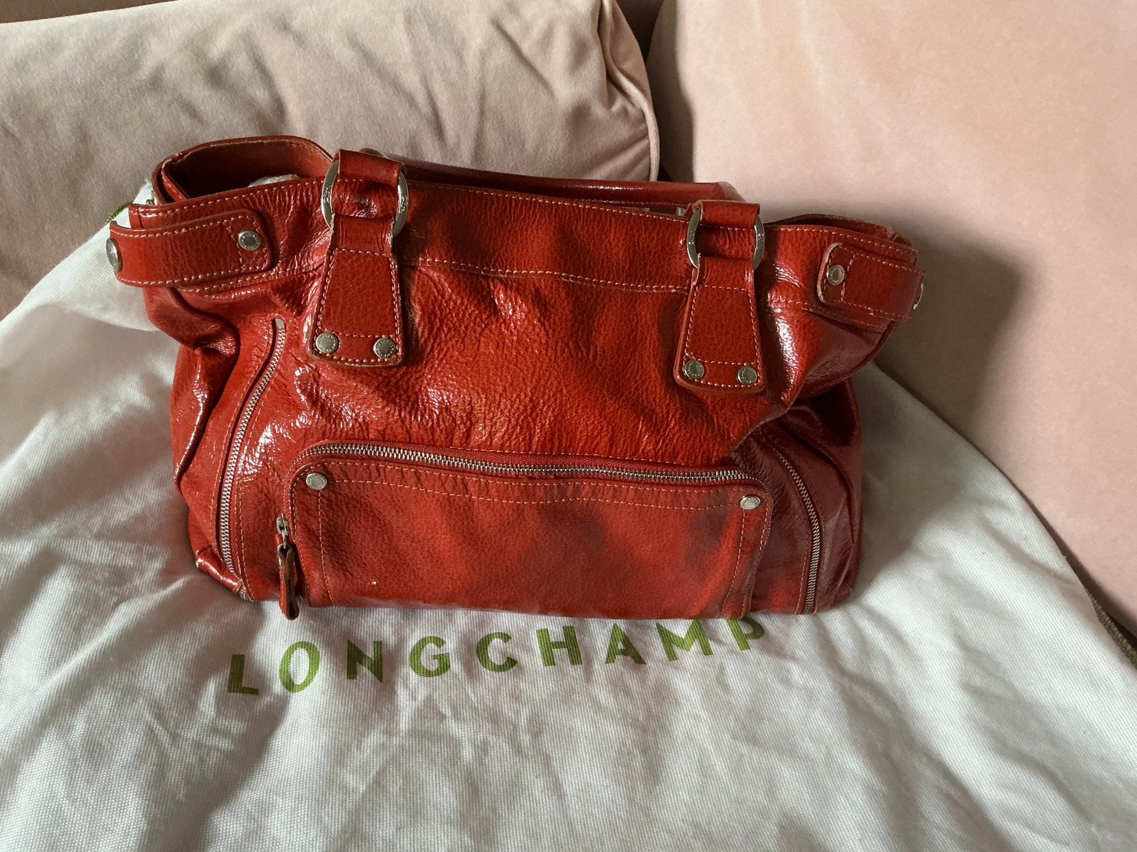 Sac à main Longchamp, Enlèvement ou Envoi, Utilisé, Brun, Sac à main